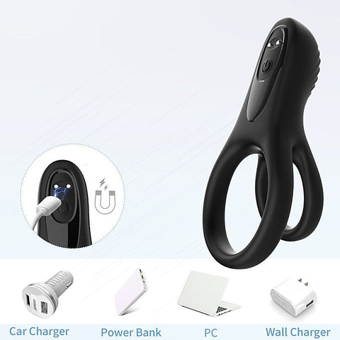 9 Functions Flexible Rooster Cock Ring by BDStyle