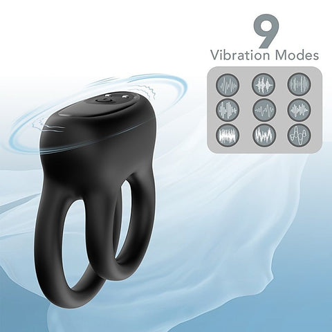 Wireless Double Vibrating Mens Cock Ring by BDStyle