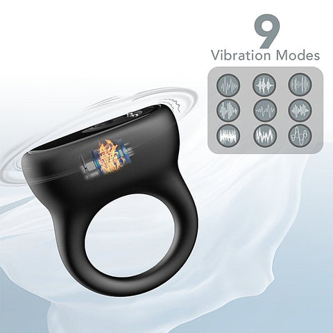 9 Functions Wireless Silicone Vibrating Cock Ring by BDStyle