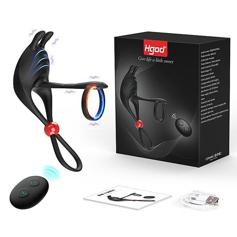 Remote Control 7 Functions Adjustable Penis Ring by BDStyle