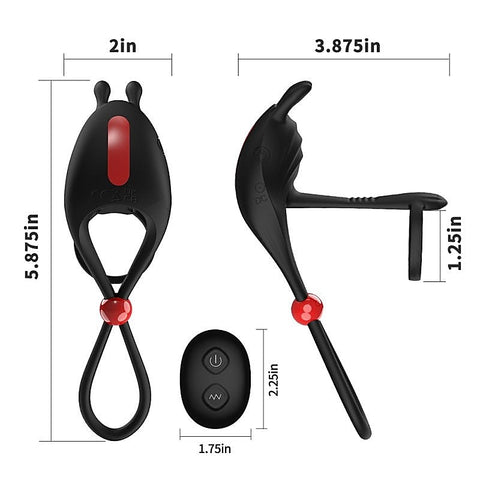 Remote Control 7 Functions Adjustable Penis Ring by BDStyle
