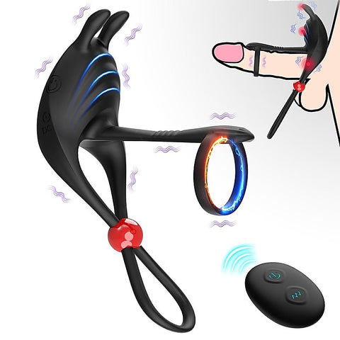 Remote Control 7 Functions Adjustable Penis Ring by BDStyle