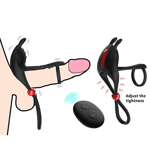 Remote Control 7 Functions Adjustable Penis Ring by BDStyle