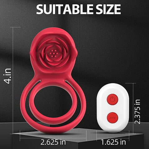 Petal Shaped 9 Functions Vibrating Penis Ring by BDStyle