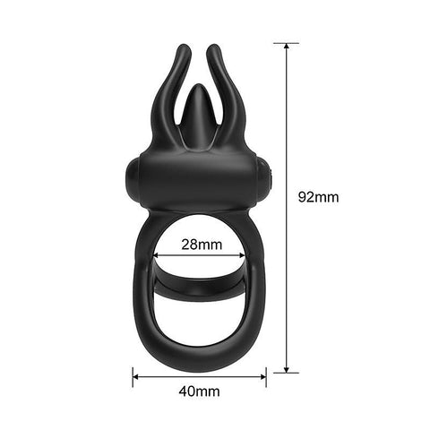 Multi Functions Cock Ring With Vibrating Clit Stimulator