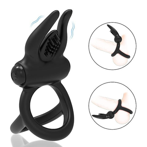 Multi Functions Cock Ring With Vibrating Clit Stimulator