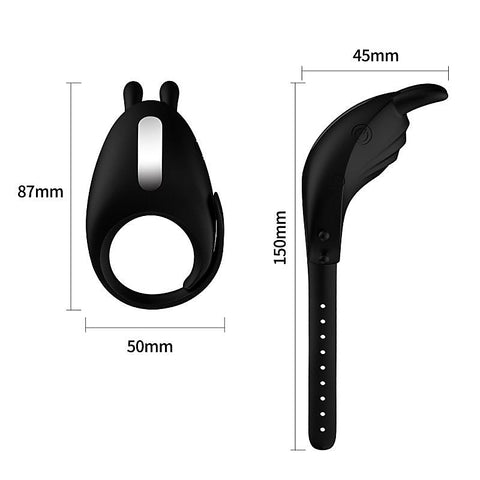Wireless Adjustable Silicone Vibrating Cock Ring by BDStyle