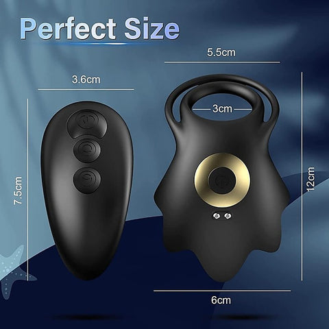 10 Functions Starfish Wireless Vibrating Cock Ring
