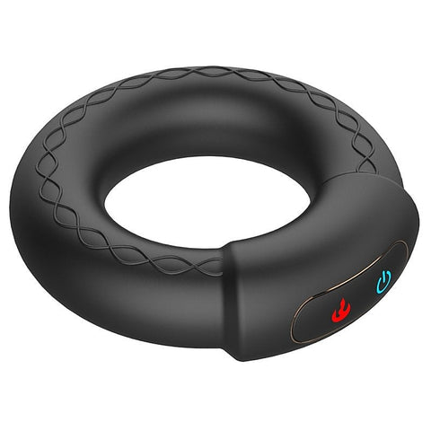 Warm Rechargeable 10 Functions Silicone Cock Ring by BDStyle