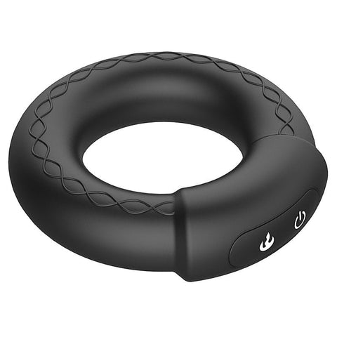 Warm Rechargeable 10 Functions Silicone Cock Ring by BDStyle