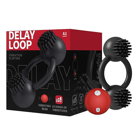 10 Functions Delay Loop Double Vibrating Cock Ring