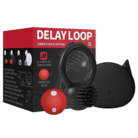 Delay Loop 10 Functions Waterproof Vibrating Cock Ring