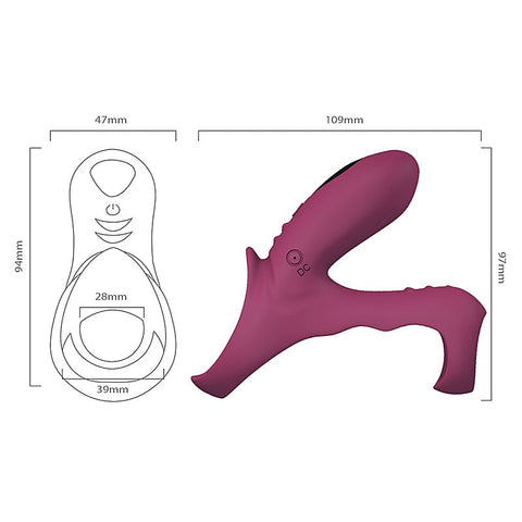 Wireless Ranger Silicone Double Cock Rings by BDStyle