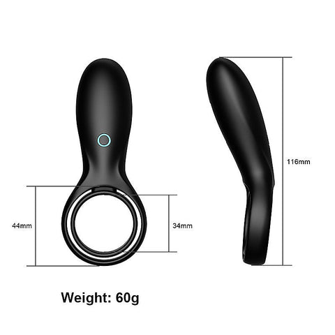 10 Functions Vibrating Cock Ring with Double Ring by BDStyle
