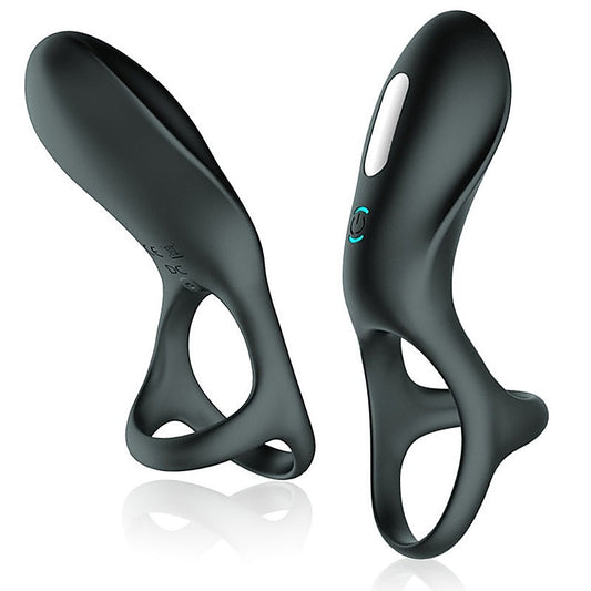 10 Functions Vibrating Cock Ring with Three Ring by BDStyle