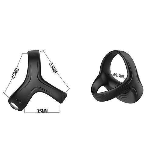 Triangle 7 Frequency Vibration Cock Ring by BDStyle