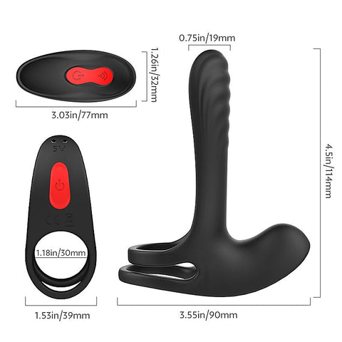 Double Stimulus 18 Functions Mens Cock Ring by S-Hande