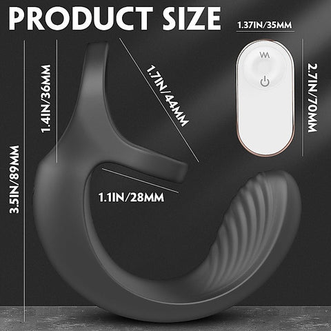 Gorman 9 Functions Vibrating Mens Cock Ring by S-Hande