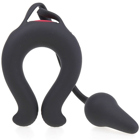 Nicole Vibrating Cock Ring With Anal Plug by S-Hande
