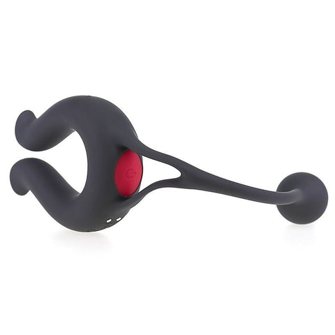 Nicole Vibrating Cock Ring With Anal Plug by S-Hande