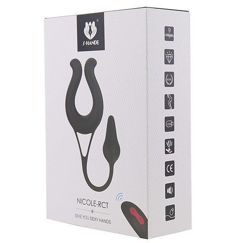 Nicole Vibrating Cock Ring With Anal Plug by S-Hande