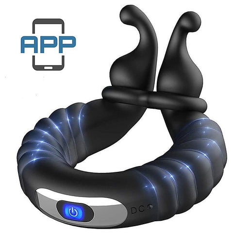 Snails 10 Functions Vibrating Dual Penis Ring by BDStyle
