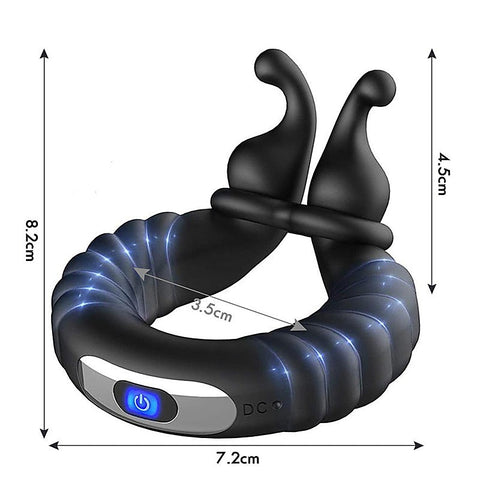 Snails 10 Functions Vibrating Dual Penis Ring by BDStyle