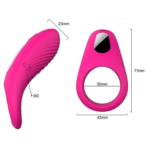 Himan Male Vibration Cock Ring Rose by S-Hande
