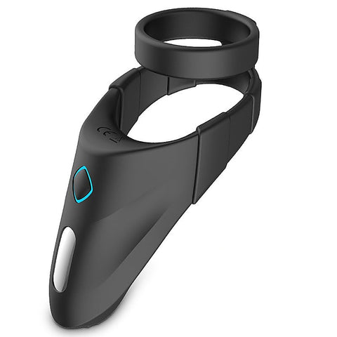 10 Functions Vibrating Dual Penis Ring with Taint Teaser