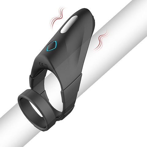 10 Functions Vibrating Dual Penis Ring with Taint Teaser
