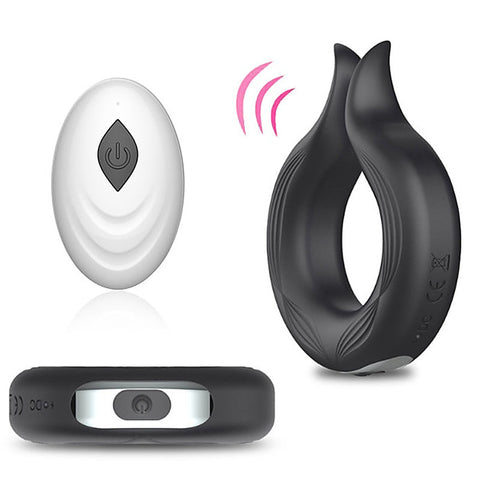 Pointed Tip 10 Functions Wireless Mens Cock Ring by BDStyle