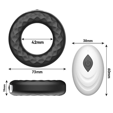 10 Functions Rechargeable Wireless Mens Cock Ring by BDStyle