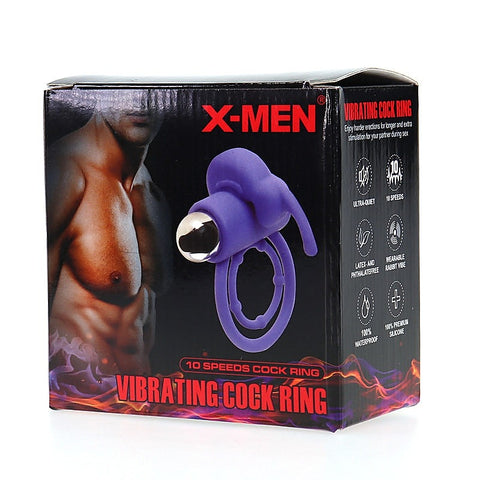 X-MEN 10 Frequency Vibration Rechargeable Cock Ring