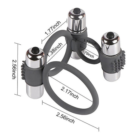 Three Ring 7 Model Vibration Cock Ring by BDStyle
