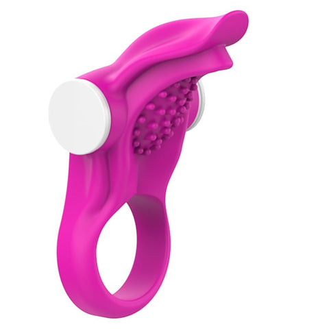 Tongue Shaped Multi Functions Mens Vibrating Cock Ring