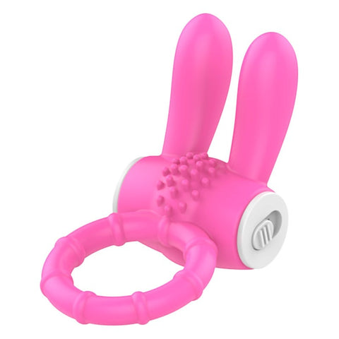Rabbit Ear Multi Functions Vibrating Cock Ring by BDStyle