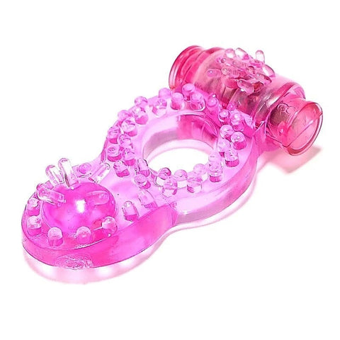 Hem Beads Soft TPR Vibrating Cock Ring by BDStyle