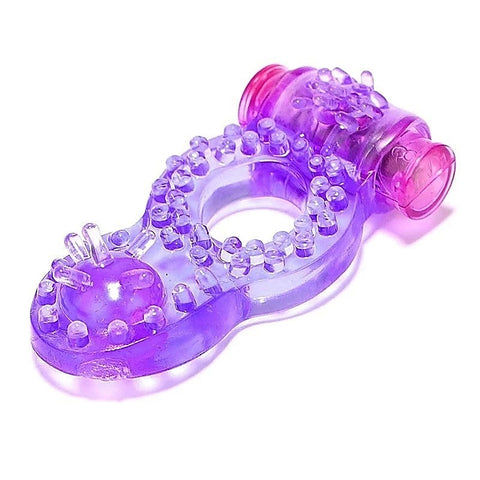 Hem Beads Soft TPR Vibrating Cock Ring by BDStyle