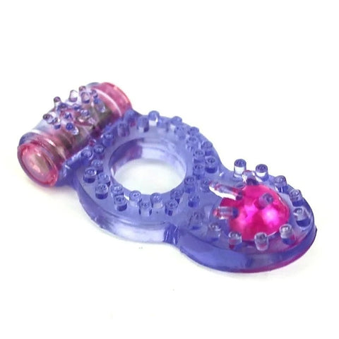 Hem Beads Soft TPR Vibrating Cock Ring by BDStyle