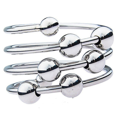 Stainless Steel Six Removable Ball Mens Cock Ring by BDStyle