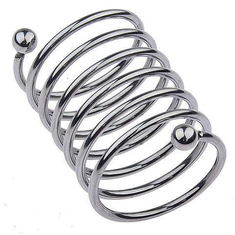 Spring Style 6 Circle Mens Metal Glans Ring by BDStyle