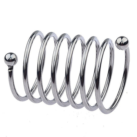 Spring Style 6 Circle Mens Metal Glans Ring by BDStyle