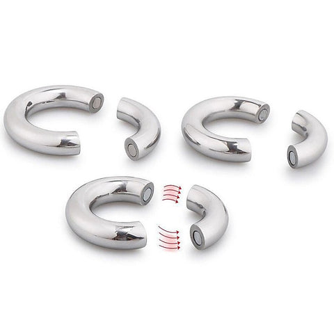 Stainless Steel Magnetic Men's Cock Ring by BDStyle