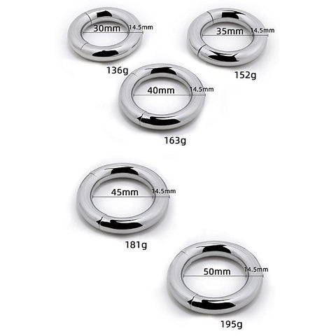 Stainless Steel Magnetic Men's Cock Ring by BDStyle