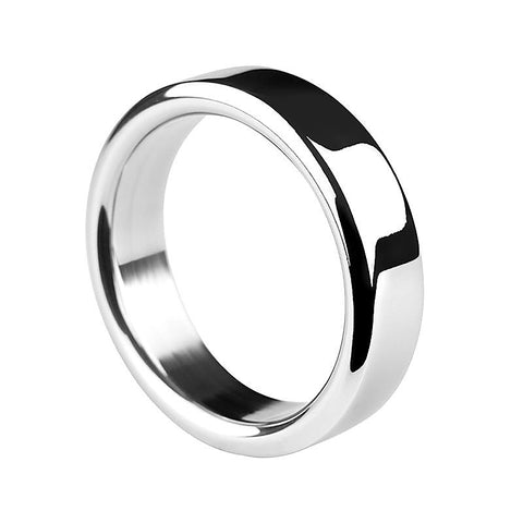 Chrome Stainless Steel Mens Cock Ring 1.5cm Height