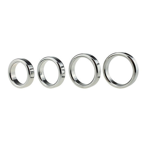 Chrome Stainless Steel Mens Cock Ring 1.5cm Height