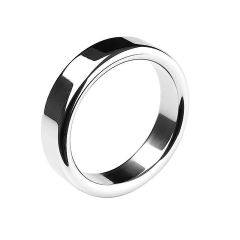 Chrome Stainless Steel Mens Cock Ring 1.5cm Height