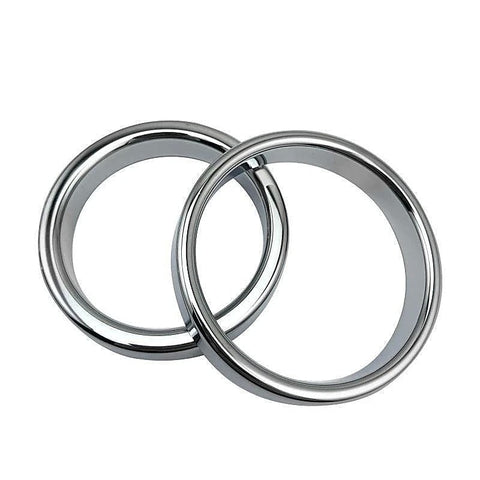 Chrome Stainless Steel Mens Cock Ring 1.2cm Height