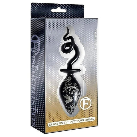 Fashionistas Glass Pig Tail Butt Plug by Icon Brands