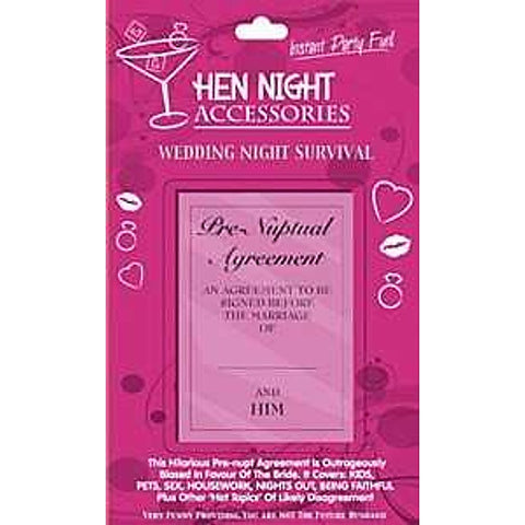 Hen Night Pre Nuptial Agreement by Seven Creations